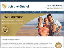 Tablet Screenshot of leisureguardinsurance.com